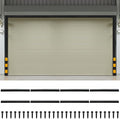 DoubleFill 16 x 8ft Two-car Garage Brush Seal Kit for Roll-up Doors 3" Heavy Duty Nylon Brush with Aluminum Track Weatherproof Commercial Door Bottom Seal for Warehouse, Energy Saving, Pest Proof