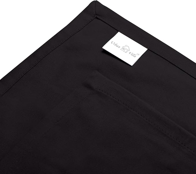 Urban Villa Kitchen Towels 100% Cotton Dish Towels for Kitchen(Set of 3)20”x30” Dish Cloths Highly Absorbent Kitchen Linen Set with Hanging Loop Perfect for Drying Dishes Cleaning Hand Towels – Black