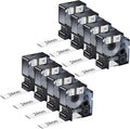 NineLeaf 8 Pack Compatible Labels Tape Replacement for Dymo 1805443 1 inch Black on White Heat Shrink Tube Labels 24mm x 1.5m for Wires and Cables Use in Rhino 6000 6500 Label Maker