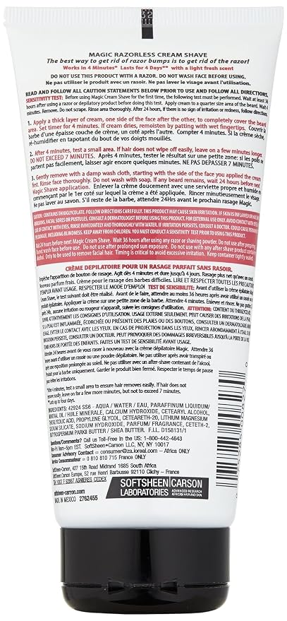 Magic Razorless Cream Shave Extra Strength 6 Ounce (Pack of 6)