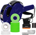 Perco Lite 1 Line Price Gun Kit for Retail Business – Includes 2 White Rolls, 4 Fluorescent Green Rolls, Gun Clip & Ink Rollers – Pre-Loaded Pricing Gun w Labels & Ink