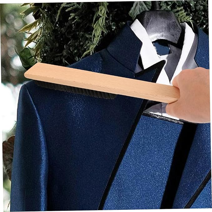 Baluue 3pcs Clothing Bristle Brush Handle for Gentle Cleaning of Woolen Fabrics Coats and Blankets Lint for Home and Travel Use