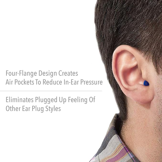 Howard Leight Airsoft Flanged Reusable Earplugs, 100-Pairs (DPAS-1)
