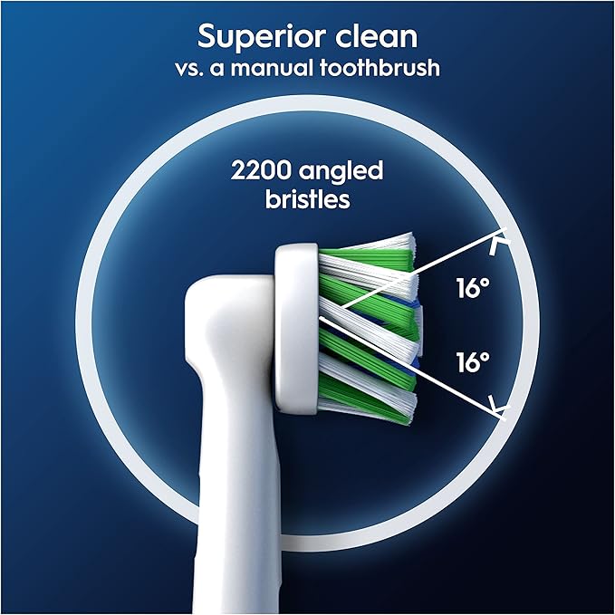 Oral B Cross Action Electric Toothbrush Replacement Brush Heads Refill, 4Count