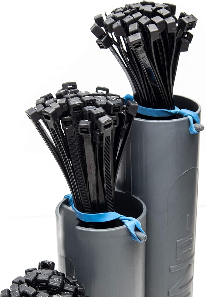 R-Z-G Ready-Zip-Go (tm) Magnetic Base Cable Tie Organizer with 250 Zip Ties and Cutter