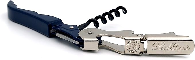 Pulltap's Genuine Classic 500 Waiter's Corkscrew – Double-Hinged Wine Key with Hinged Foil Cutter – Patented Design – Made in Spain – Dark Blue (Azul Oscuro)