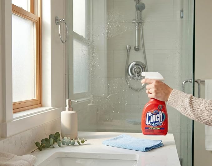 Spic & Span Cinch Glass Cleaner, 32 oz Spray Bottles, Streak-Free Window and Mirror Cleaner, Pack of 6
