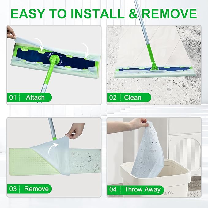 40 Count XL Wet Pads Refills for Swiffer Sweeper XL Mop, Disposable X-Large Wet Mopping Cloths, Extra Large Size Pads Refill for Multi-Surface Floor Cleaning (Mop not Included)