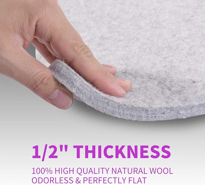 Rdutuok 24x17 Inches Wool Pressing Mat for Quilting Ironing Pad Easy Press Wooly Felted Iron Board for Retains Heat, Great for Quilting & Sewing Projects
