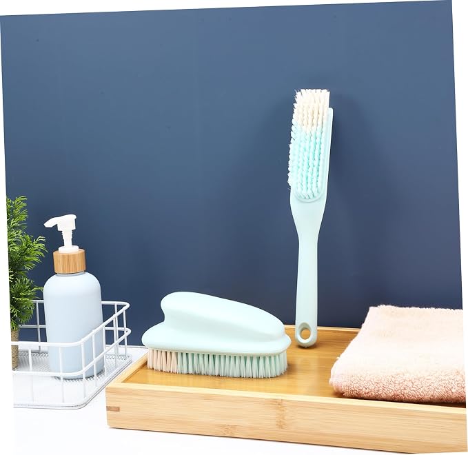 5sets Laundry Stain Brush Long Handled Shoe Brush Cleaning Scrub Household Cleaning Supplies