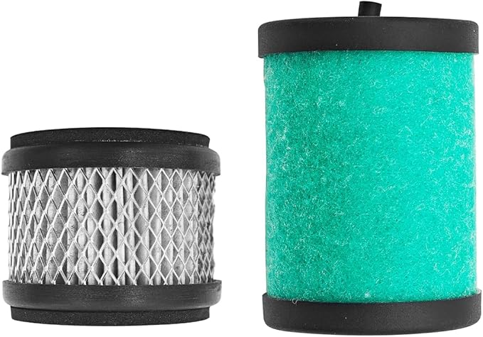 EMF10 Vacuum Oil Mist Filter Kit for Edwards RV3 RV5 RV8 RV12 2-Stage Rotary Vane Pump, Including A22304198 Oil Mist Element and A22304079 Odour Element, 2 Pcs x 1 Pack
