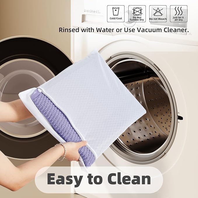 TYUU Large Bathroom Rugs Non Slip Washable Bath Rugs Super Absorbent Bathroom Rug Thin Quick Dry Low Pile Bath Mats, Lavender 36"x48"
