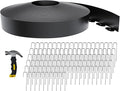102FT Landscape Edging 3 in Tall with 110 Spikes, Garden Edging Border and 1 Hammer, Plastic Landscape Edging Border Lawn Edging for Landscaping, Flower Beds, Yard