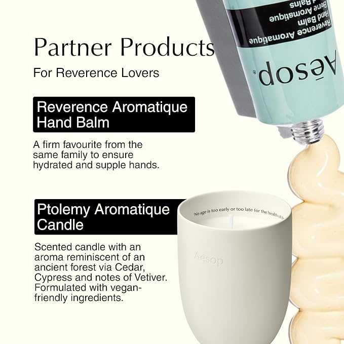 Aesop Reverence Aromatique Exfoliating Hand Wash | Exfoliating Hand Soap with Finely Milled Pumice | Gentle Cleansing & Skin-Smoothing Formula with Vetiver, Petitgrain & Bergamot | 500mL / 16.9 oz