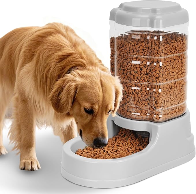 Kenond 9.5L Gravity Large Dog Feeder, Automatic Dogs Food Dispenser | Wide Mouth, Easy to Clean/ Gravity Filled/ Large Capacity/ Multi Pet Home