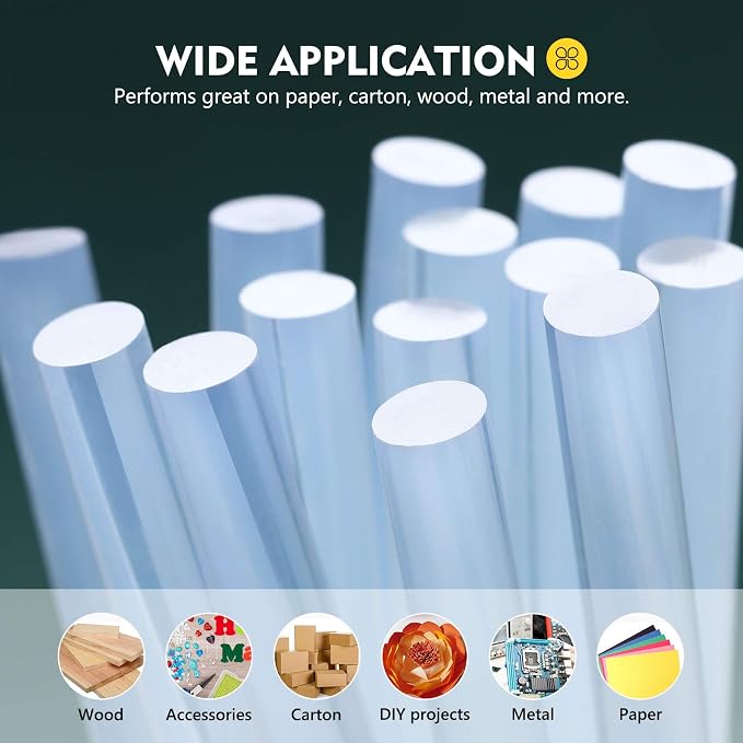Magicfly Hot Glue Gun Sticks, Huge Pack of 800, 6 lbs, 4 Inch Long and 0.27 Inch Diameter Mini Hot Melt Glue Sticks, Compatible with Most Glue Guns, for DIY Craft Projects and Sealing