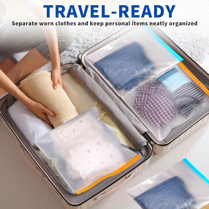 4 Pack Reusable 3 Gallon Freezer Bags Dishwasher Safe, BPA Free Reusable Freezer Bags 3 Gallon 16"x18", Leakproof Large Storage Bags for Food, Clothes, Travel, Moving (Multicolor 4 Pack)