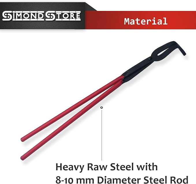 36" Graphite Steel Tong, Hinged Blacksmith Tong for Foundry | Heavy Duty Hinged Metal Tongs for Clay Graphite & Graphite Crucibles for Metal Melting, Refining, Casting Gold & Silver
