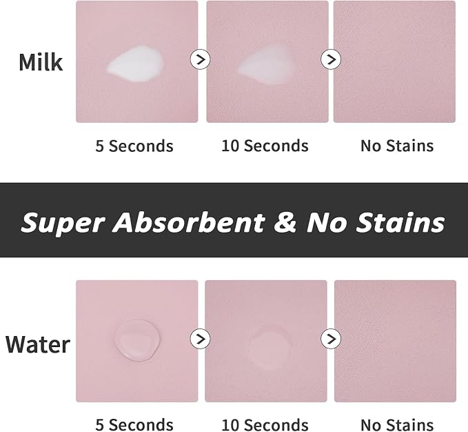 HotLive Dog Food Mat - Absorbent Cat Mat for Food and Water, No Stains Pet Feeding Bowl Mat, Easy to Clean Pet Placemats, Quick Dry Dog Water Dispenser Mat for Messy Drinkers | Paw Pink 24"x36"