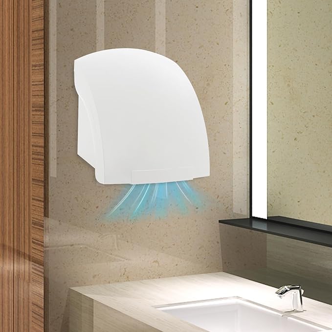Electric Hand Dryer, Commercial Automatic Hand Air Dryer for Mall Office Restaurant Club Bathroom 1200W White