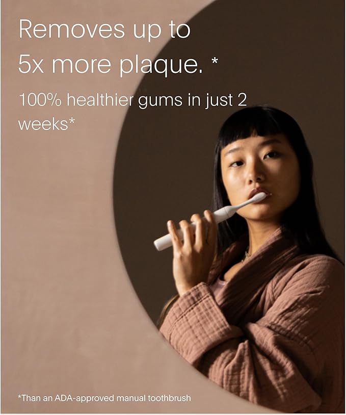 SURI Recyclable Plant-Based, Electric Toothbrush Heads - Long Lasting Replacement Heads | Compatible Only Sonic Electric Toothbrush - Sea Mist, Pack of 3