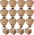 12 Pcs Winter Plant Covers Freeze Protection Reusable Plant Protector Bag with Drawstring Warm Shrubs Cover Frost Protection Planting Jacket Bags for Outdoor Garden, Brown (31.5 x 47.2 Inch)