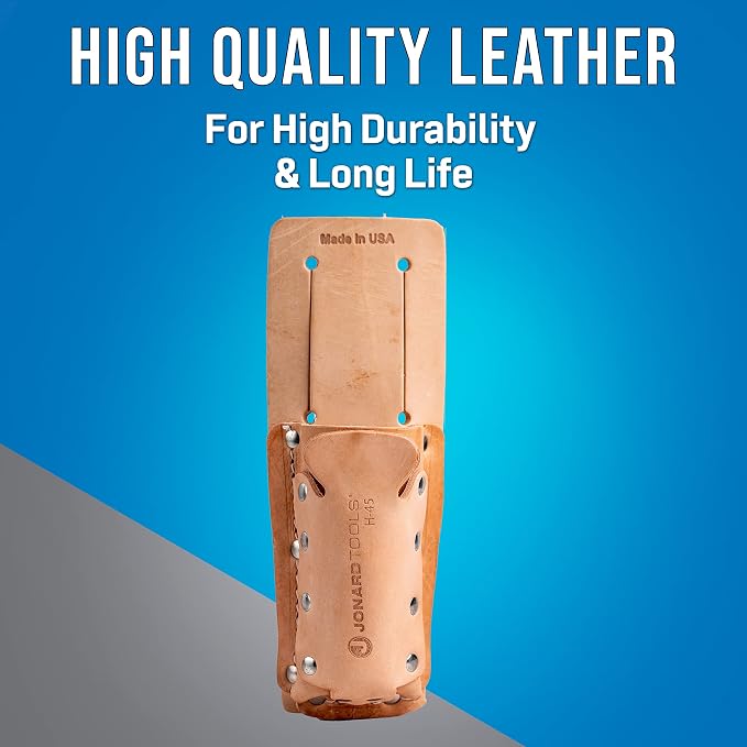 Jonard Tools H-45 Leather 2 Pocket Tool Belt Pouch for Scissors, Pliers, Wire Strippers, and More
