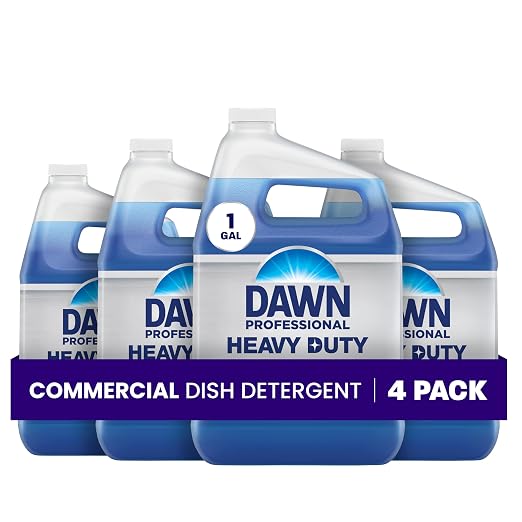 Dawn PRO Heavy Duty Manual Pot and Pan Detergent, Dish Soap Liquid for Dishwashing by Hand, Bulk Concentrate for Commercial Use, 1 gal (Case of 4)