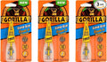 Gorilla Super Glue with Brush & Nozzle Applicator, 10 Gram, Clear, (Pack of 3)