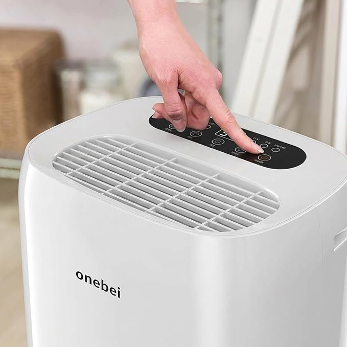 2500 Sq.Ft Dehumidifier, Max 50 Pint/D, Smart Compressor Dehumidifier with 2.8L Water Tank, 1-24H Timing, Auto Defrost, Automatic Cycle Dehumidification for Basement, Bathroom, Bedroom