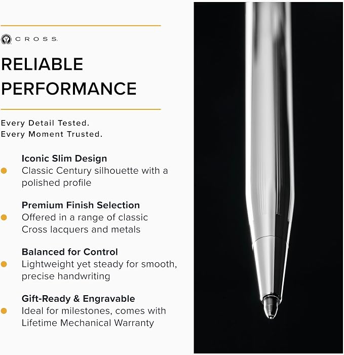 Cross Classic Century Lustrous Chrome Pen and Pencil Set - 350105