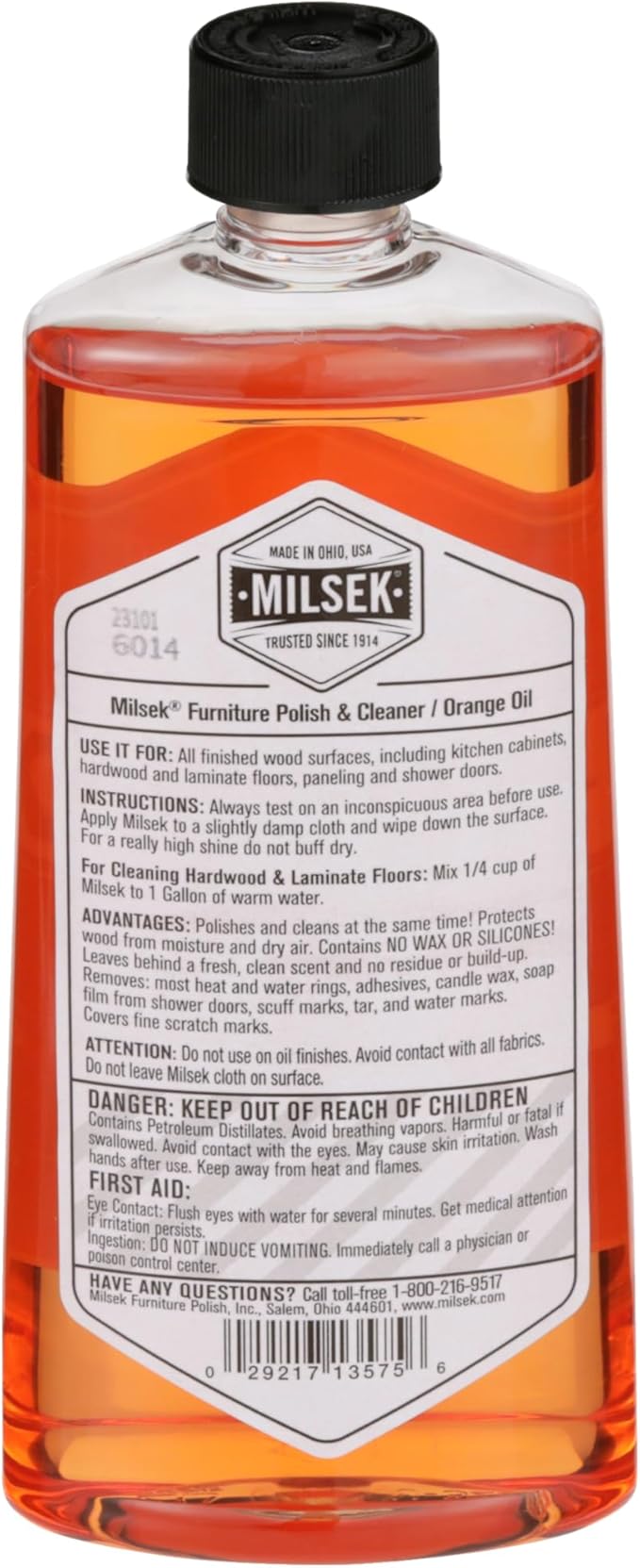 Milsek Orange Oil Furniture Polish and Cleaner - 4 Pack, 12 fl oz