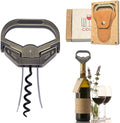 Sleek-3Q 3-in-1 Ah So Wine Opener & Two Prong Cork Remover | Vintage cork saver,3-IN-1 versatility,Sleek-3Q Design,Reliable Steel,Portable with Sheath