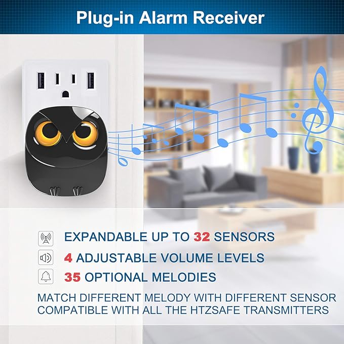 1/2 Mile Long Range Wireless Driveway Alarm Outdoor Weather Resistant Motion Sensor&Detector-Home&Office DIY Security Alert System-Monitor&Protect Outdoor/Indoor Property - 1 Receiver and 4 Sensors