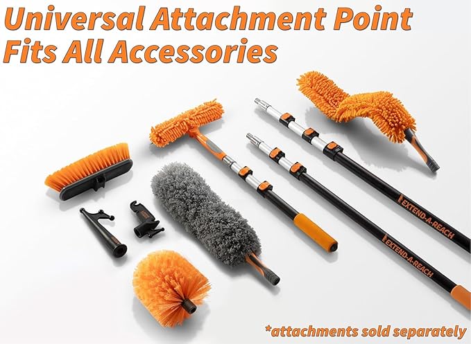 1.5-3 ft Long Paint Roller Extension Pole // Multi-Purpose Telescopic Extension Pole with Universal Twist-on Metal Tip // Lightweight & Sturdy Extendable Pole for Painting Dusting and Window Cleaning