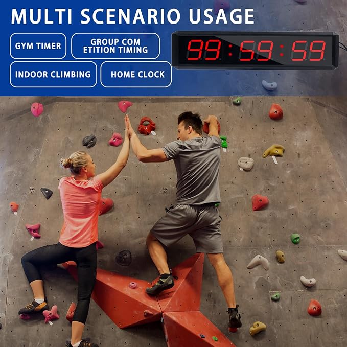 Fitness Timer with Stopwatch Button, Suitable for School/exam/Home Exercise/Gym/Gym SMAHEAT Electronic Fitness Timer (1.8-inch Data PC synchronous Transmission Model)