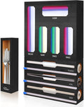 9 in 1 Foil and Plastic Wrap Dispenser with Cutter, Black Bamboo Ziplock Bag Organizer for Drawer - Holds Gallon, Quart Bags & Aluminum Foil/Wax Paper, Wall Mountable Kitchen Storage