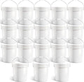 18-Pack 2.5 Gallon Plastic Bucket with Handle – White Heavy-Duty Food Grade Water Storage Buckets for Cleaning, Paint, Ice, Halloween & More