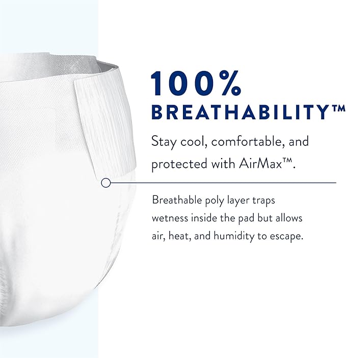 Prevail Air Overnight Adult Incontinence Brief Size 1 / Medium Heavy Absorbency Overnight, NGX-012/1, 58, 80 Ct