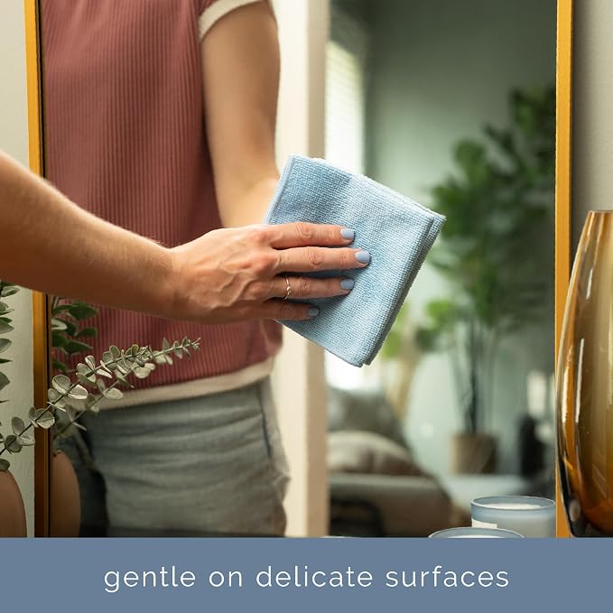 S&T INC. 50 Pack of Microfiber Cleaning Cloth, Bulk Microfiber Towel for Home, Reusable and Lint Free Cloth Towels for Car
