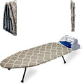 Metal Mesh Panel Tabletop Ironing Board | Foldable Iron Board | Heavy Duty Small Iron Board with Heat Resistant Cover and 100% Cotton 8mm Thicken Pad (Mesh)