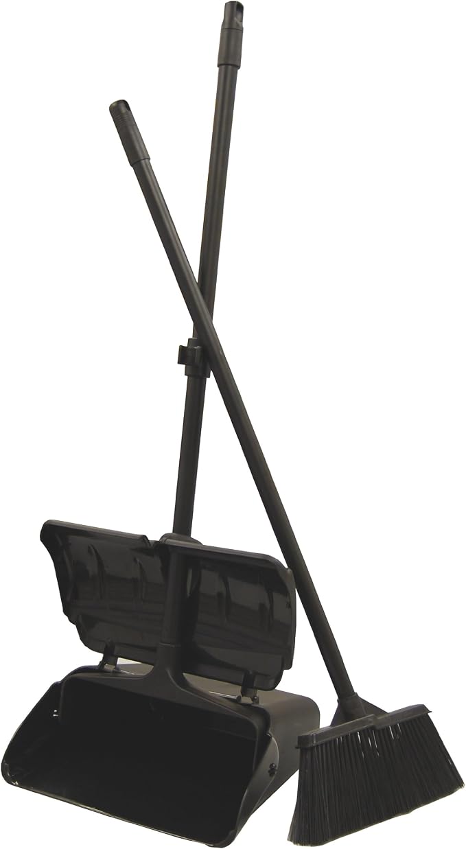 Sunnycare 13" Lobby Dust Pan W/cover and Broom