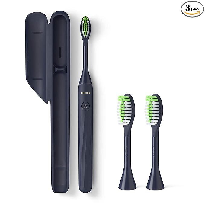 Philips Sonicare One Electric Toothbrush with Travel Case and 2pk Heads - Midnight Blue, HY100-01