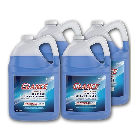Diversey Glance Powerized Professional Glass & Surface Cleaner, 1 Gallon (4 Pack)