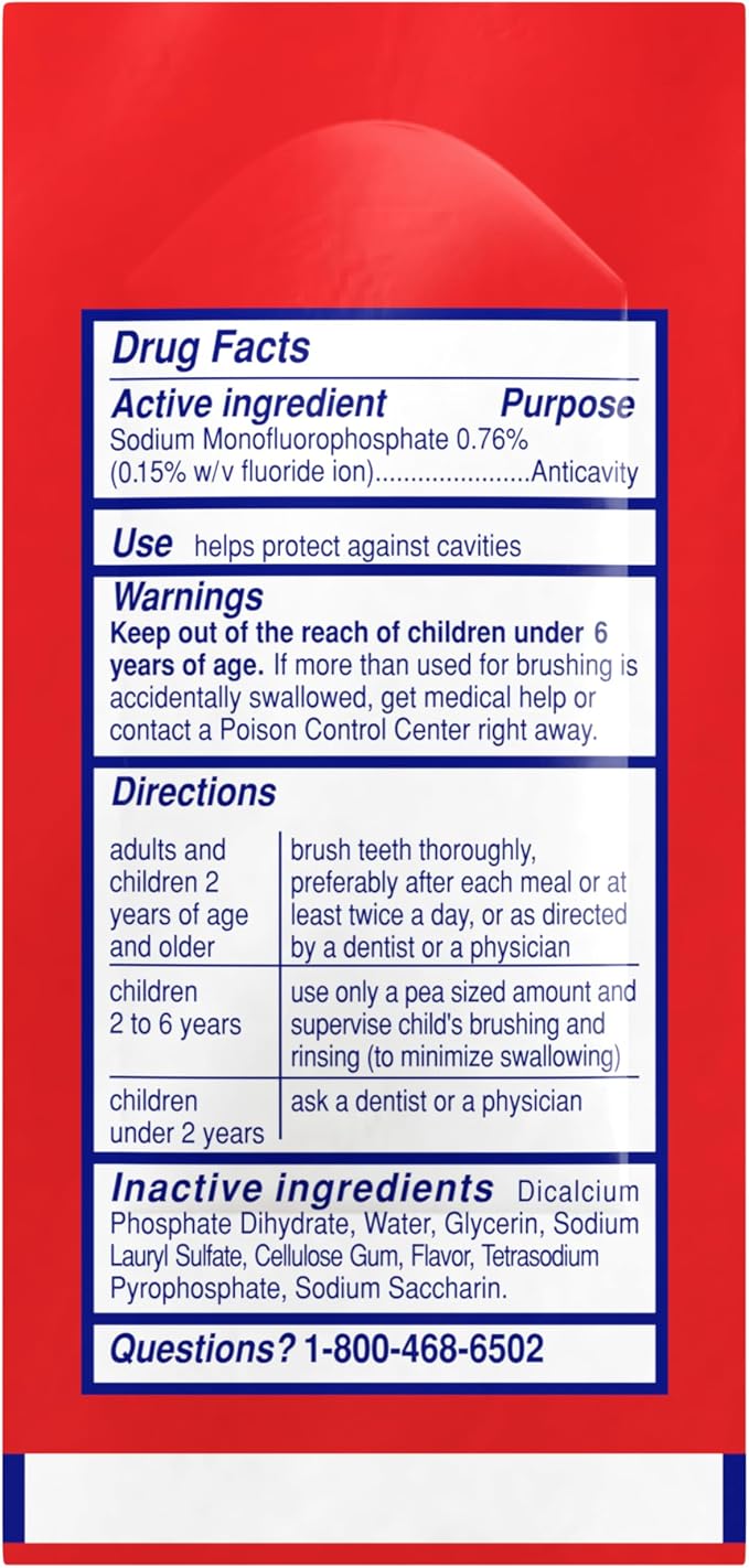 Colgate Cavity Protection Toothpaste with Fluoride, Great Regular Flavor, Travel Size Toothpaste, 0.15 Ounce Sachet, 1000 Pack