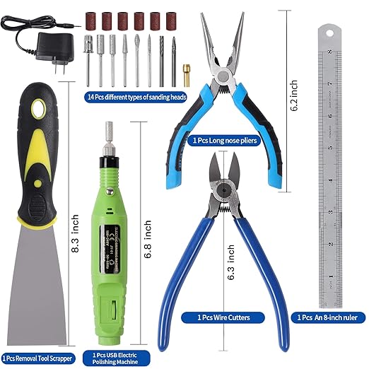 179Pcs 3D Printing Accessory Tools with Tool Box for 3D Printer Modeler Basic Tools Diverse 3D Print Nozzle Cleaning Kit Mini Rotary Tool for Remove/Trim and Finish 3D Print
