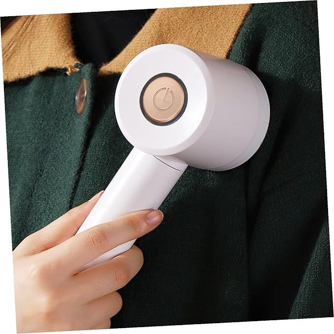 Mikinona USB Rechargeable Hair Ball Trimmer for Clothes Lint Remover Sweater Defuzzer with High-Performance Blades Portable White Fuzz and Pills Remover for Sweaters Sofa Curtains and