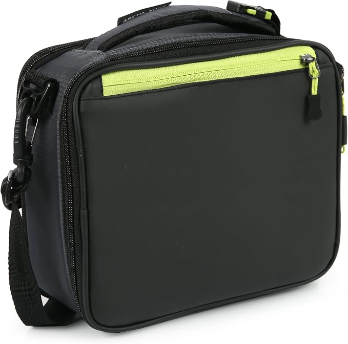 Arctic Zone Titan Deep Freeze Fridge Expandable Insulated Horizontal Lunch Pack, Grey | Durable, insulated lunch bag with leak proof, easy clean lining, keeps food fridge cold up to 6 hours, for adults and kids