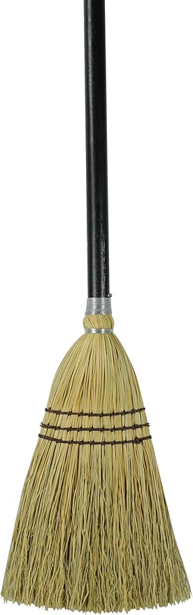 Rubbermaid Commercial Products Lobby Straw/Corn Broom Brown 38-Inch Indoor/Outdoor Broom for Courtyard/Garage/Lobby/Mall/Office