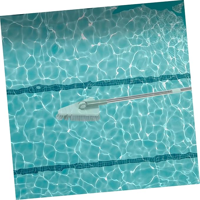 HANABASS 5pcs Swimming Pool Cleaning Brush Handle Floor Scrubber Brush for Walls Tiles Sinks Rotating Design for Hard Reach Areas Sturdy Material Nordic